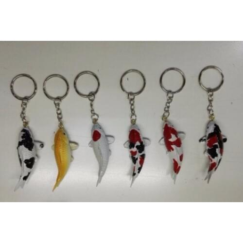 3pcs/set Artificial fish accessories keychain furnishings model koi keychain three