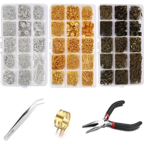 Alloy Accessories Jewelry Findings Set Jewelry Making Tools Lobster Clasp Open Jump Rings For DIY Jewelry Making Supplies Kits