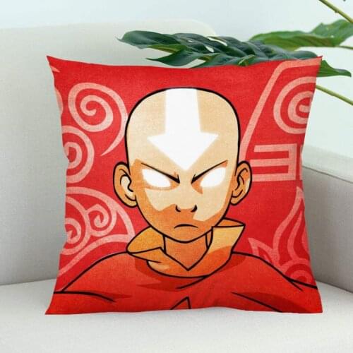 Avatar The Last Airbender Pillow Cover Bedroom Home Office Decorative Pillowcase Square Zipper Pillow Cases Satin Soft