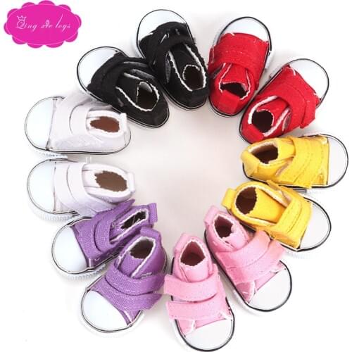 BJD dolls shoes 50 cm doll Double Velcro sneakers canvas shoes 1/4 Girl doll 5 cm sport shoe baby toys accessories b5-6