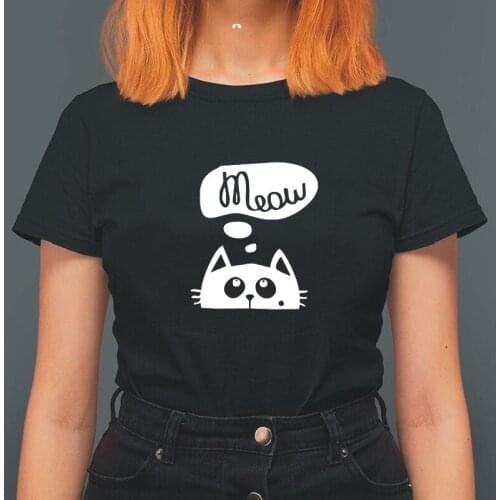 Black White Print Tshirts Female Summer New Cotton T-shirt Women Tops Harajuku Short Sleeve Plus Size Funny Tee Shirt Femme