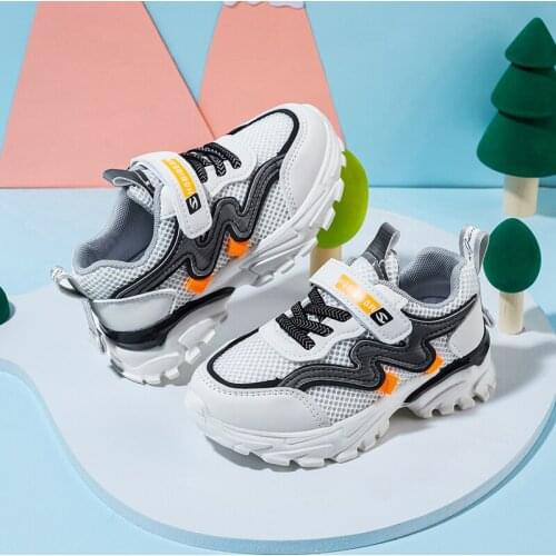 Childrens Chunky Sneakers 2021 Summer Hook & Loop Boys Loafers Kids Fashion Elegant Soft Breathable Toddler Boy Shoes GS7515