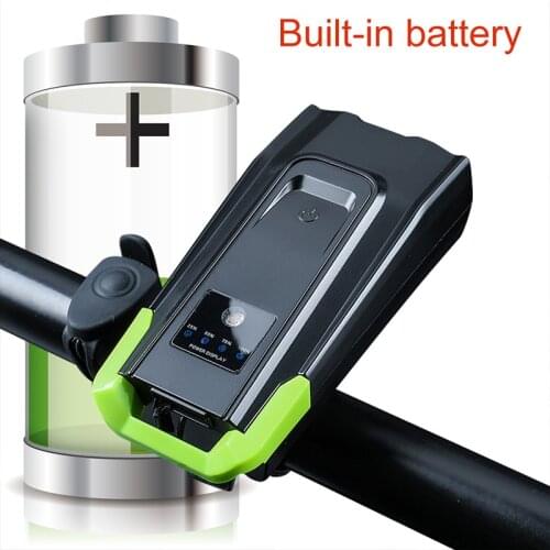 Bicycle Headlight USB Rechargeable Smart Bicycle Light 4000mAh Bike Front Light With Horn ED Bike Lamp Riding Light Taillight