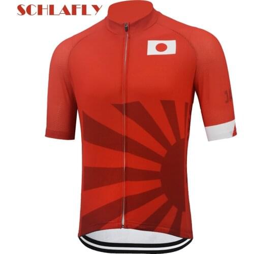 Japan National flag ciclismo jersey mtb short sleeve summer bike wear red jersey road jersey clothing bicycle clothes schlafly
