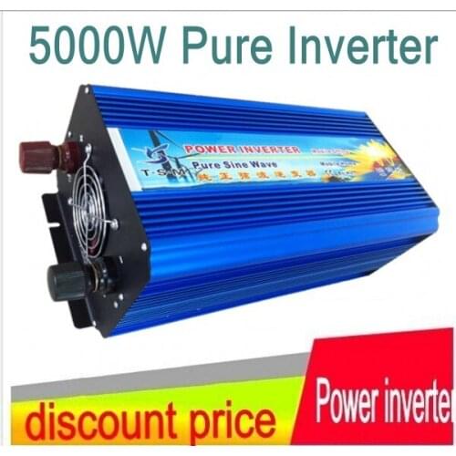 Rated power 5000W 12V/24V DC to 110V/220V AC pure sine wave power inverter