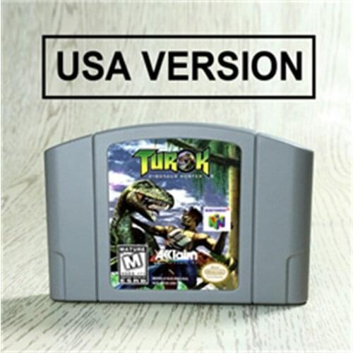 Turok - Dinosaur Hunte or Turok 2 Seeds of Evil or Turok 3 Shadow of Oblivion For 64 Bit Game Cartridge USA Version NTSC Format