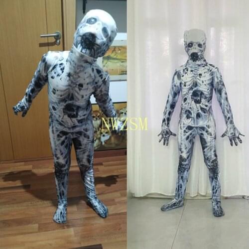 Children Scary Bloody Zombie Halloween Costume For Kids Skeleton Rompers Girl Boy Horror Carnival Party Jumpsuit Day Of The Dead