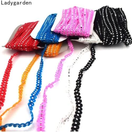 50Yards Flower Embroidered Lace Trim Ribbons Fabric Trim DIY Sewing Handmade Craft Materials Clothes Accessories Home Decoration