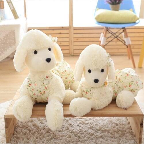 30/40/50cm Cute Plush Poodle Dog Pet Dolls home decor New Lovely Stuffed Boos Animal Toy Couple Sweet Poodle Baby Doll Present