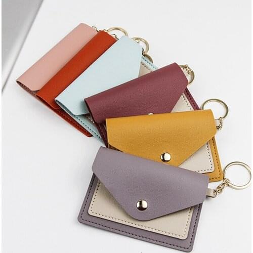 Fashion Creative Mini Cards Holder Wallet Coin Purse Candy Color Student Card Bag Coin Purse Wallet Card Holder