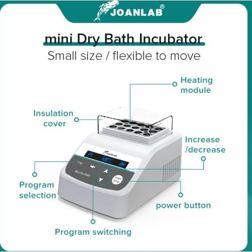 Digital Display Portable Thermostatic Dry Bath Incubator With Heating Block 0.2ml 0.5ml 1.5ml 2ml 15ml 50ml 220v Lab Equipment