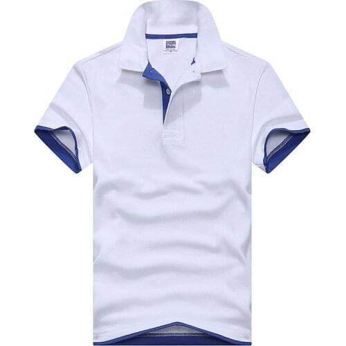 Dropshipping Casual Men’s Polo Shirt Fashion Solid Polo Tee Shirt Men Short Sleeve Tops Jerseys Mens Polo Shirts polo homme