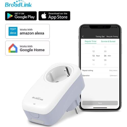 Newest Broadlink SP4L Timer Plug EU Socket Outlet Smart Home Automation APP Control Work With Alexa Echo Google Home