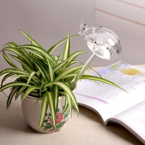 Plant Waterer Self Watering Bulb Hand Blown Clear Glass Plant Watering Globe for Indoor Potted Plants