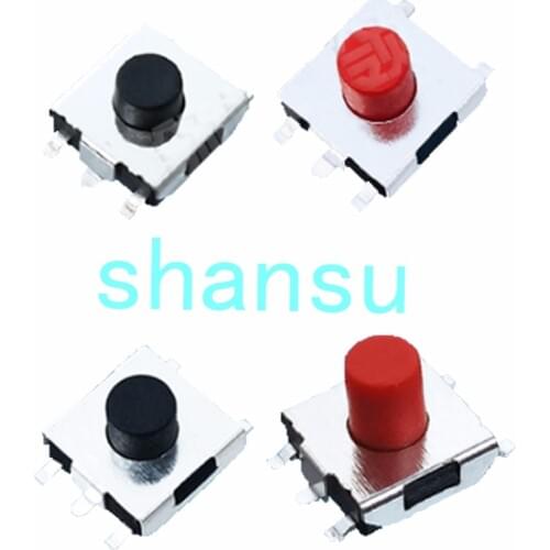 6*6*3.7MM Light touch switch patch 5 feet Red micro Key switch Laptop display switch black 6X6X3.7MM
