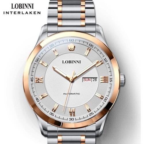 Watch Men Switzerland Luxury Brand LOBINNI Japan MIYOTA Automatic Mechanical Men Watches Sapphire Waterproof Luminous Hand L9002