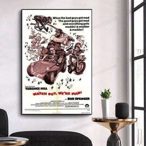 WM3006 Watch Out, We're Mad Wonderful Classic Movie HD Silk Fabric Poster Art Decor Indoor Painting Gift