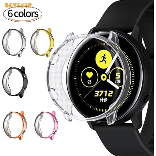 Fashion TPU Full Protector For Samsung Galaxy Watch Active Case Smart New Sport replacement Protective Watchband Accessories