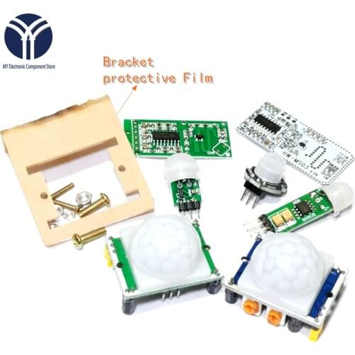 1PCS HC-SR501 HC-SR505 AM312 Adjust IR Pyroelectric Infrared Mini PIR module Motion Sensor Detector Module Bracket for arduino