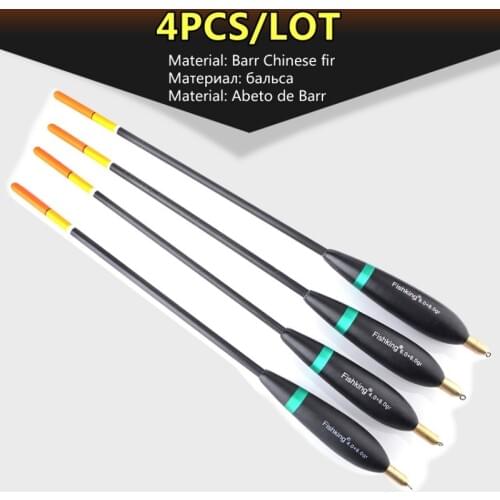 4 PCS/3 PCS Fishing Float Buoy Barr Wood Deep Water Plumb bob Float Tail Stick Floating Tackle Ice Fishing Carp Accessory