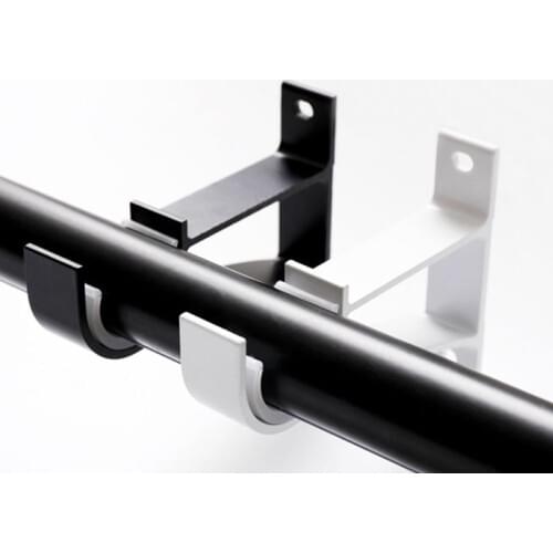 4pcs/set Curtain Rod Brackets Hook Hanger Holder Ceiling Mounted Home Decor Y98E