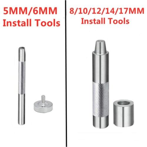 5-17MM Eyelets Die Setting Tool Kit For Leather Craft Clothing Belt Shoes Banner Grommet Handmade Press Installation Fix Set DIY