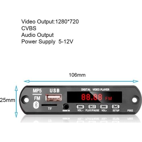 5V 12V Wireless Car MP3 player Detector Board Audio Receiver USB AUX FM Radio Music Speaker Car Kit Kebidu