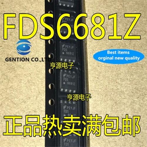 50Pcs FDS6681Z FDS6681 SOP-8 MOS FET chip in stock 100% new and original