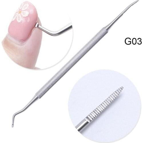 7 Style Dual End Ingrown Toenail File Spoon Nail Groove Correction Lifter Cleaner Cuticle Remover Pusher Pedicure Tool Foot Care