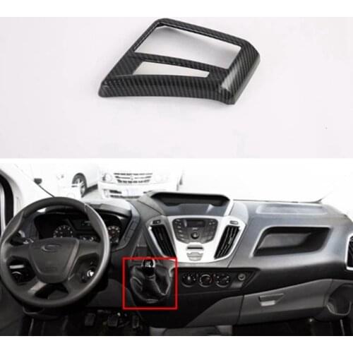 Carbon Fiber ABS Car Gear Shift Panel Cover Trim Fit for Ford Transit 2017 Tourneo Custom 2016