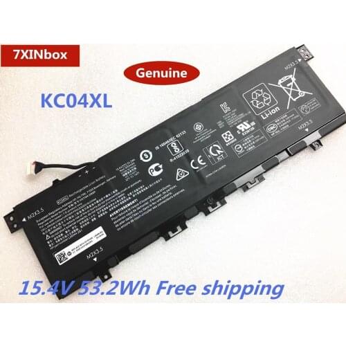 7XINbox Genuine KC04XL Laptop Battery for 13 13-ah 13-ag x360 13-ag HSTNN-DB8P L08544-2B1 L08544-1C1 15.4V 53.2Wh