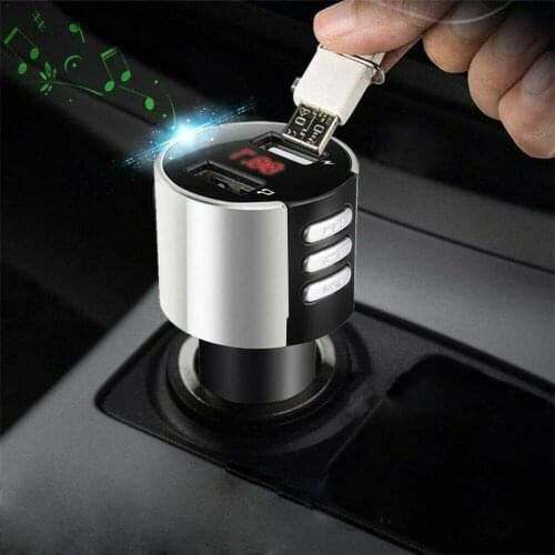 Car Bluetooth car mp3 player Wireless Fm Transmitter Hands Free LED Digital Display mp3 bluetooth player USB Car Charger Kit