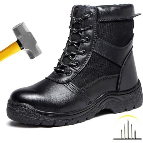 Cotton Shoes Work Safety Shoes Men Lightweight Breathable Soft Comfortable Steel Toe Work Shoes Anti-smashing