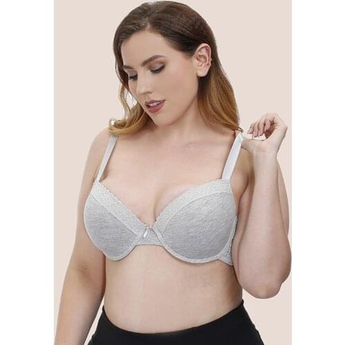 New Sexy Women Lingerie Push Up Bra Lace Bralette Thin Cup Crop Top Underwired Bras Cotton Biustonosz Plus Size Underwear 75-95F