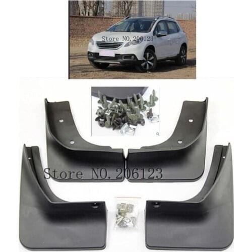 For Peugeot 2008 Car Mud Flaps Splash Guards Auto Mudguards Fender 2011 2013 2014 2015 2016 Mudflaps Accessories