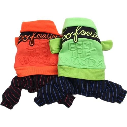 Pet Dog Coat Jacket Letter Embossing Cat Puppy Fleece Jumpsuit Hoodie Winter Warm Clothes Apparel 6 Sizes 2 Colours