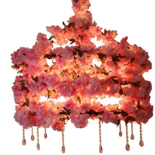 Simulation Botany Cherry Blossoms Lamps And Lanterns Theme Music Restaurant A Chandelier Café Walnut In Lamps