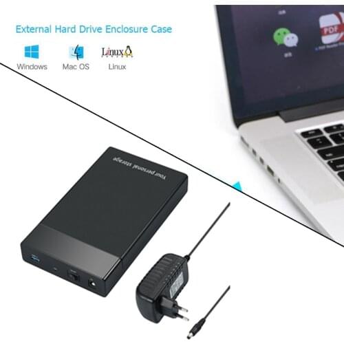 Portable External Hard Drive Enclosure Reader 3.2 2.5 Inch Hard Disk Case for SATA III HDD SSD Support UASP 10TB Max EU Plug