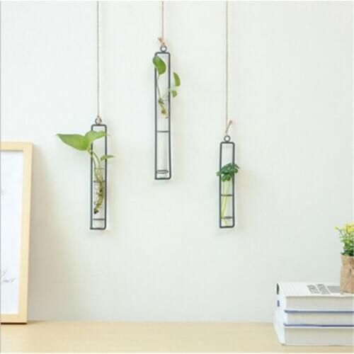 Creative Hanging Glass Flower Planter Vase Terrarium Container Home Garden Decor