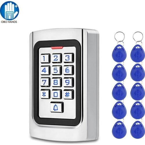 Rainproof Access Control Keypad 125KHz RFID Door Controller Programmer Wiegand 26 Outdoor Use for Security Lock Entry System