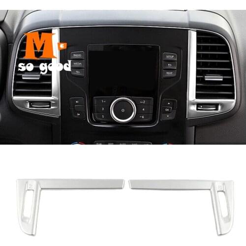 Stainless For Renault Koleos 2017 2018 product Accessories Car dashboard middle center air conditioner outlet panel Cover Trim