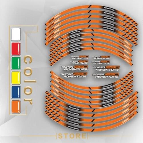 New high quality Motorcycle Tire Reflective stickers inner wheel stripes decoration decals for KTM SUPER1290 AOVENTURE