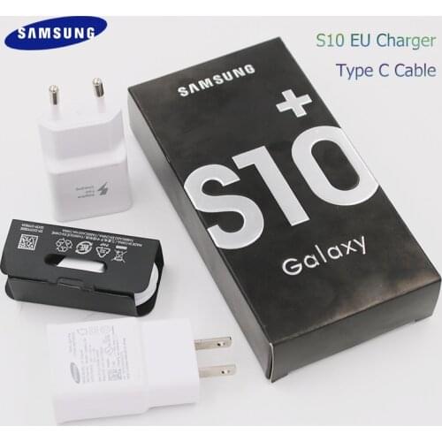 Original Samsung EU US Fast Charger USB Wall Adapter Type C Data Cable For Galaxy S10 S9 S8 Plus S10e S11 Note 9 8 A50 A51 A71