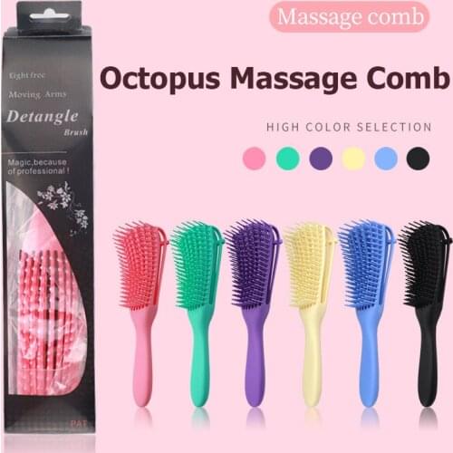 Hairdressing Hair Octopus Comb Detangling Brush For Curly Hair Womens Household Massage Non-Knotted Comb