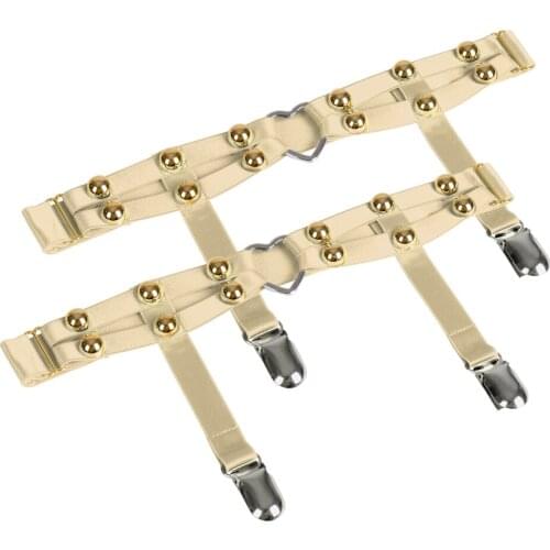 2PC Rivet Garters Bdsm Harness Sword Belt Accessories Women Punk Goth Erotic Lingerie Pole Dance Rave Costume Thigh Bands