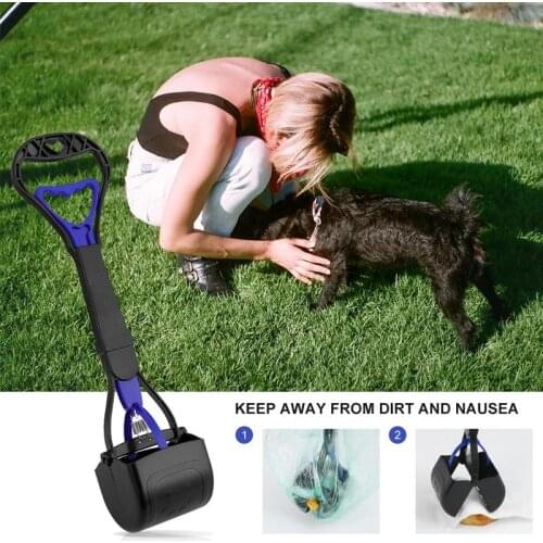 POPETPOP Plastic Sawtooth Edge Small Pet Poop Pickup Clip Pet Dogs Puppy Cat Waste Picker Indoor Outdoor Cleaning Shovel Tools