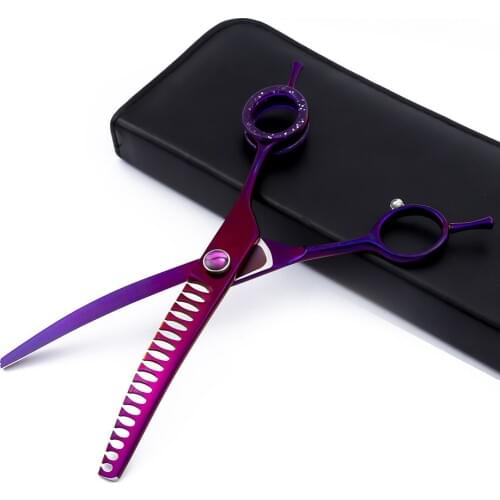 Professional JP440c 7 inch High quality Pet dog Grooming Scissors down Curved thinning shears Thinning rate about 35