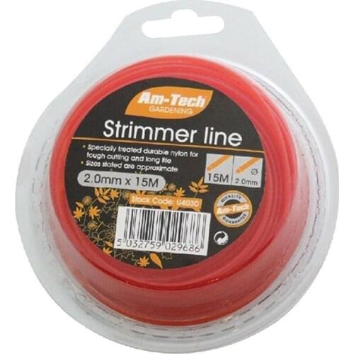 15m*2mm STRONG Strimmer Line Nylon Trimmer Rope Round String Medium Electric Trimmer Professional
