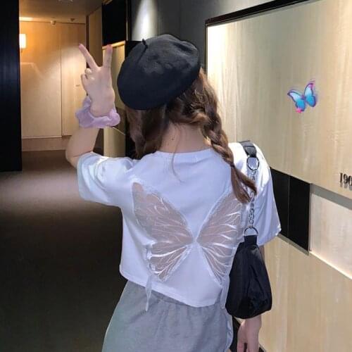 Женские укороченные футболки QueXiangPing China At AliExpress