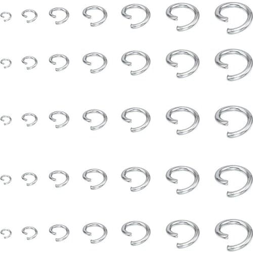 200pcs/Lot Stainless Steel Open Single Loops Jump Rings DIY Jewelry Findings & Split Ring for Jewelry Making Supplies Findings